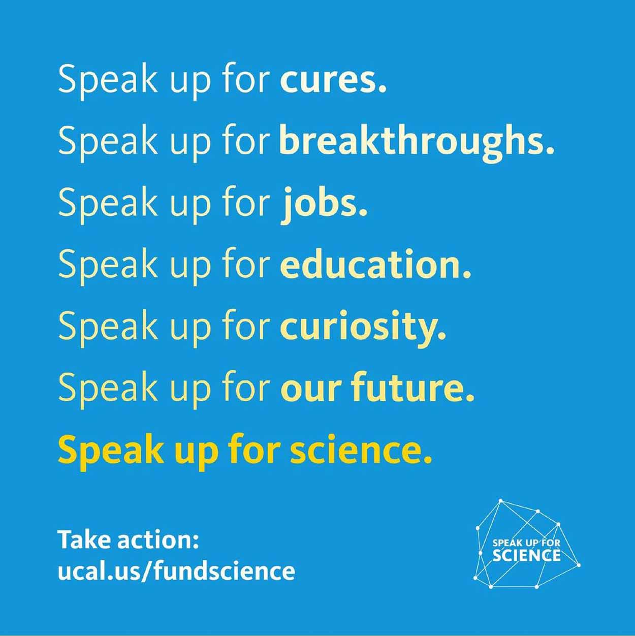 Speak up for science poster