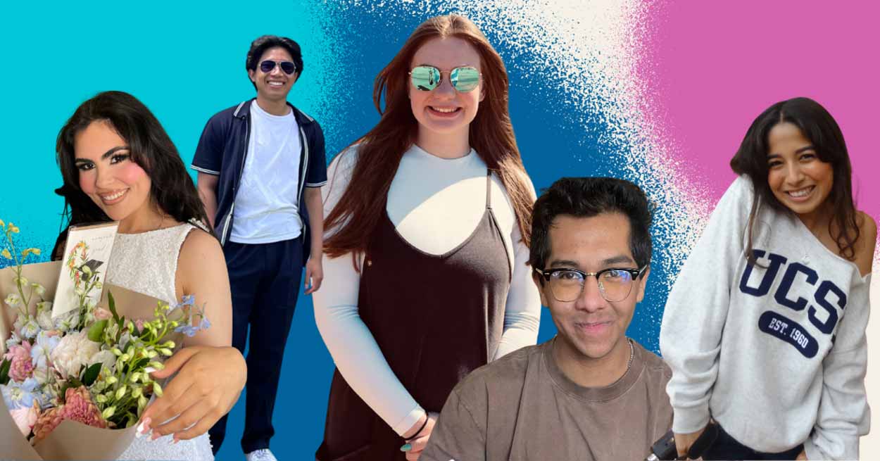 Collage of 5 students